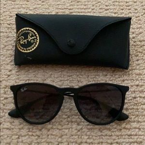 Ray Ban Erika Sunglasses (Black)